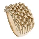 9ct Yellow Gold Six Row Keeper Ring