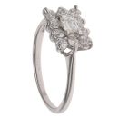 18ct White Gold 0.70ct Baguette and Brilliant Cut Diamond Cluster Ring