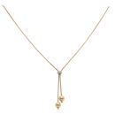 9ct Yellow Gold Cubic Zirconia Bead Tassel Chain 18"