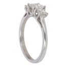 9ct White Gold 1.00ct Princess Cut Diamond Trilogy Ring