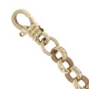 9ct Yellow Gold Patterned and Plain Belcher Bracelet 8"