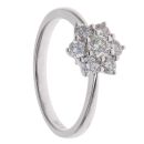 18ct White Gold 0.75ct Brilliant Cut Diamond Daisy Cluster Ring