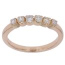 18ct Yellow Gold 0.25ct Brilliant Cut Diamond Half Eternity Ring