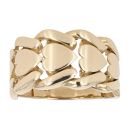 14ct Yellow Gold Hearts Ring
