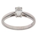 18ct White Gold 0.25ct Oval Cut Diamond Solitaire Ring