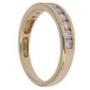 18ct Yellow Gold 0.50ct Brilliant Cut Diamond Half Eternity Ring