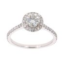 18ct White Gold 1.15ct Brilliant Cut Diamond Cluster Ring