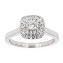 9ct White Gold 0.50ct Diamond Cluster Ring