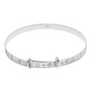 Silver Child's Nursery Rhyme Expanding Bangle By Icesia