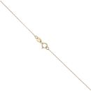 9ct Yellow Gold 0.02ct Diamond and Blue Gemstone Pendant and Chain 18"