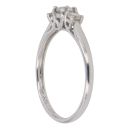 9ct White Gold 0.33ct Brilliant Cut Diamond Trilogy Ring