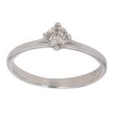 9ct White Gold 0.25ct Brilliant Cut Diamond Solitaire Ring