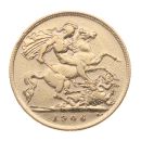 1906 Edward VII Large Head UK Half Sovereign Coin