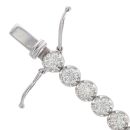 18ct White Gold 7.82ct Brilliant Cut Diamond Graduated Tennis Bracelet 8"