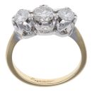 18ct Yellow Gold 1.30ct Brilliant Cut Diamond Trilogy Ring