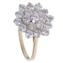 9ct Yellow Gold Cubic Zirconia Cluster Ring