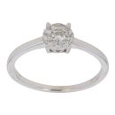 9ct White Gold 0.25ct Brilliant Cut Diamond Cluster Ring