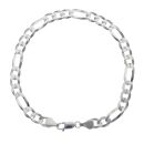 Silver Figaro Bracelet 8.5"