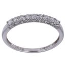 9ct White Gold 0.33ct Brilliant Cut Diamond Half Eternity Ring