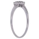 18ct White Gold 0.11ct Brilliant Cut Diamond and Sapphire Cluster Ring