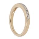 9ct Yellow Gold 0.25ct Brilliant Cut Diamond Half Eternity Ring