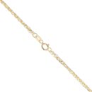 14ct Yellow Gold Children's Green Eye Pendant And Chain 14"