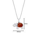 Sterling Silver Baltic Amber Elephant Pendant Necklace