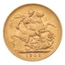 1902 Edward VII Large Head Australia Full Sovereign Coin