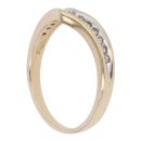 9ct Yellow Gold 0.25ct Brilliant Cut Diamond Wishbone Ring