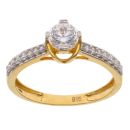 22ct Yellow Gold Cubic Zirconia Single Stone Ring