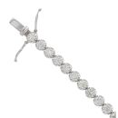 18ct White Gold 7.82ct Brilliant Cut Diamond Graduated Tennis Bracelet 8"