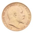 1902 Edward VII Large Head Half Sovereign Coin