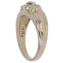 9ct Yellow Gold 0.15ct Diamond Trilogy Signet Ring