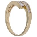 18ct Yellow Gold 1.00ct Brilliant Cut Diamond Crossover Ring
