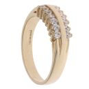 9ct Yellow Gold Cubic Zirconia Two Row Ring