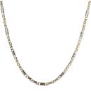 9ct Yellow And White Gold Patterned Fancy Chain 18"