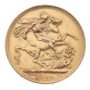 1899 Victoria Old Head UK Full Sovereign Coin