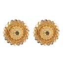 22ct Yellow Gold Floral Stud Earrings