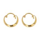 22ct Yellow Gold Plain Basket Hoop Earrings