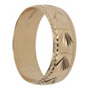 9ct Yellow Gold 6.6mm Patterned Wedding Band
