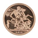 2013 Elizabeth II Fourth Portrait UK Full Sovereign Coin
