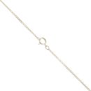 9ct Yellow Gold 0.01ct Brilliant Cut Diamond and Emerald Three Stone Fancy Pendant and Chain 18"