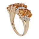 14ct Yellow Gold 0.05ct Diamond and Citrine Fancy Ring
