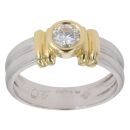 18ct Yellow And White Gold 0.40ct Brilliant Cut Diamond Solitaire Ring