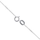 14ct White Gold 0.40ct Brilliant Cut Diamond and Ruby Cluster Pendant and Chain 18"