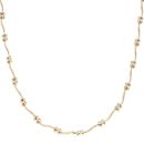 9ct Yellow Gold Floral Wave Collarette 18"