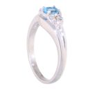 9ct Yellow Gold Topaz And 0.15ct Diamond Ring