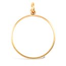 9ct Yellow Gold Half Sovereign Pendant Mount - Plain