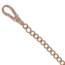 9ct Rose Gold T-Bar Curb Bracelet 7.5"