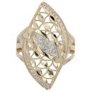 14ct Yellow Gold Cubic Zirconia Stone Set Ring